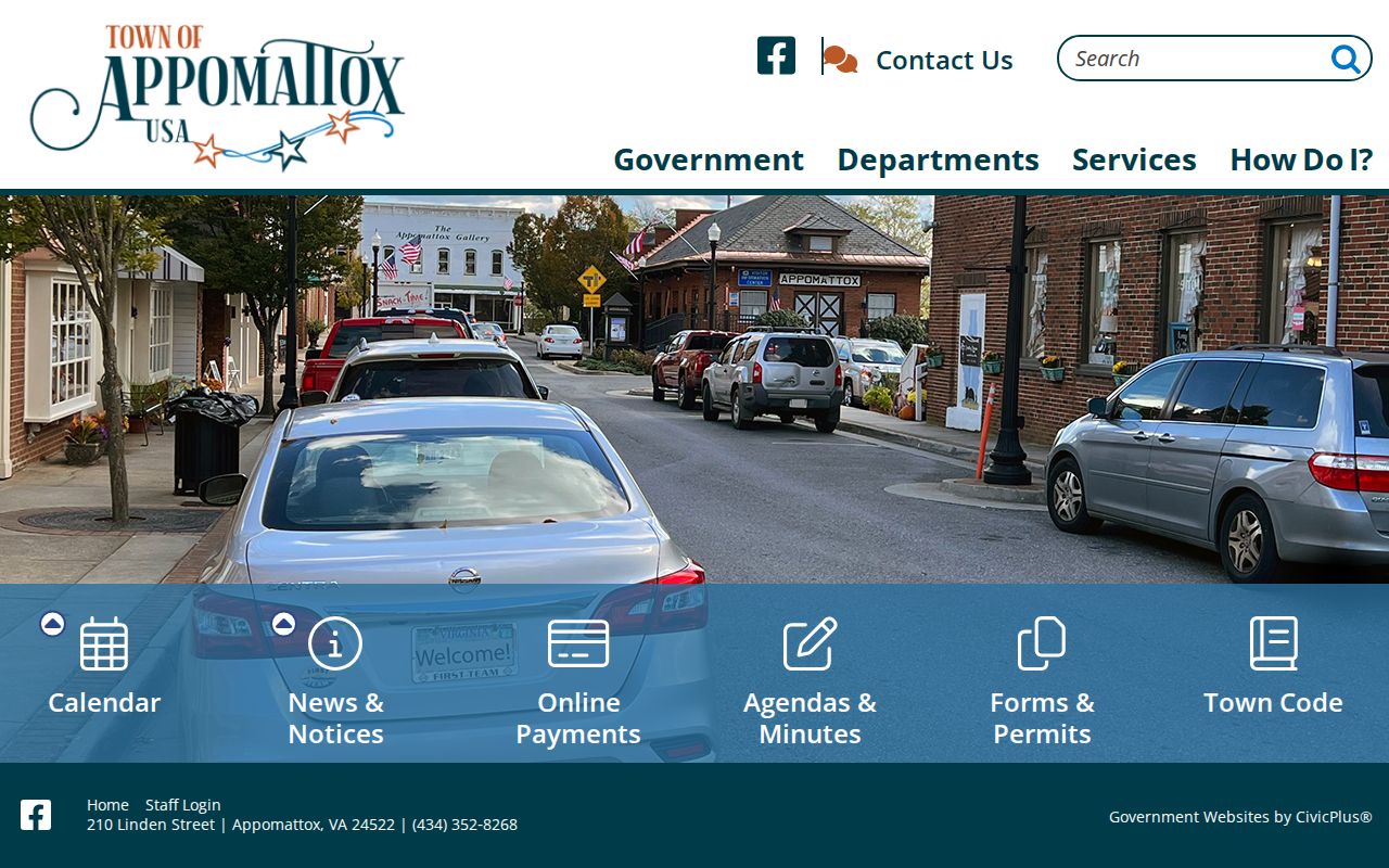 Official Town of Appomattox government website and municipal information